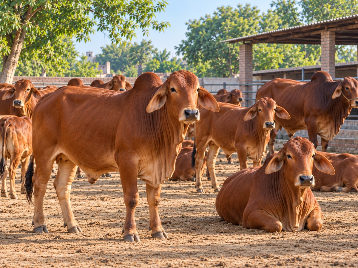 Healthy cows in the farm yard